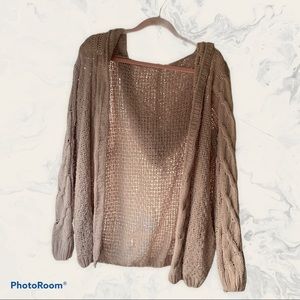 Beige knit cardigan